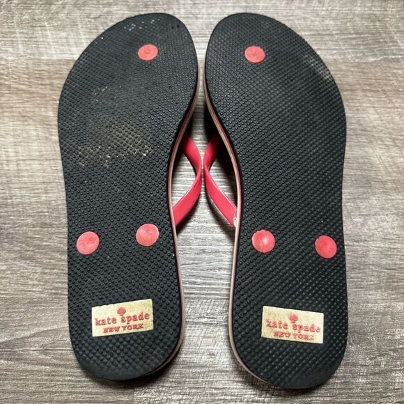 Kate Spade Flamingo Flip Flops Size 7-8 - Picture 5 of 6